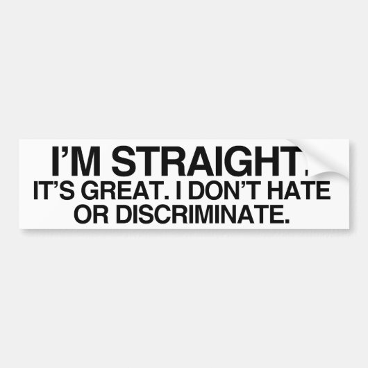 IK BEN HETERO, HET IS GEWELDIG -.png Bumpersticker (Voorkant)