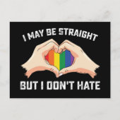 Ik ben hetero, maar ik haat geen homo lesbienne briefkaart (Voorkant)
