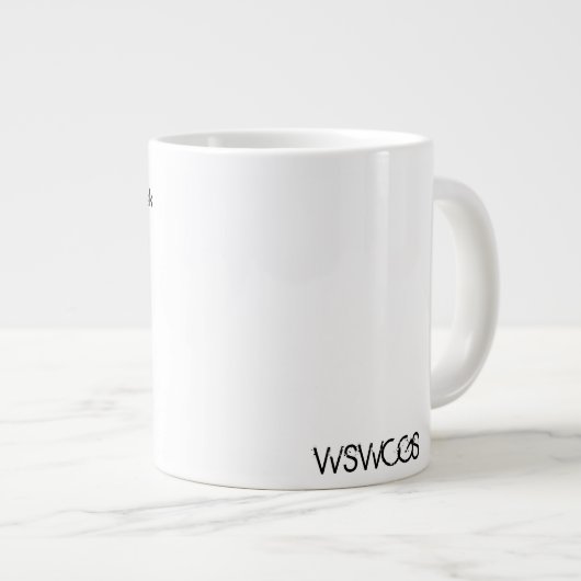 Ik ben hier al een tijdje... ... ... ... ... ... . grote koffiekop (Voorkant rechts)