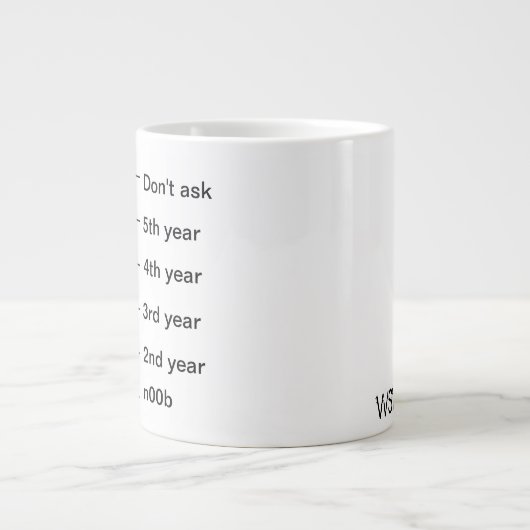 Ik ben hier al een tijdje... ... ... ... ... ... . grote koffiekop (Voorkant)