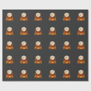 Ik ben hier alleen Boos Halloween Kinderen Silhoue Cadeaupapier