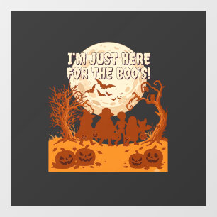 Ik ben hier alleen Boos Halloween Kinderen Silhoue Raamsticker