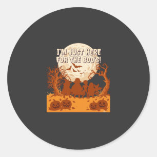 Ik ben hier alleen Boos Halloween Kinderen Silhoue Ronde Sticker