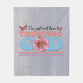 Ik ben hier alleen maar aan God Blanket. Fleece Deken (Voorkant)