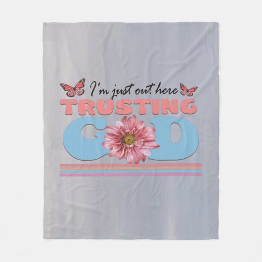 Ik ben hier alleen maar aan God Blanket. Fleece Deken (Voorkant)