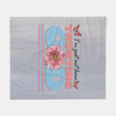 Ik ben hier alleen maar aan God Blanket. Fleece Deken (Voorkant (Horizontaal))