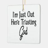 Ik ben hier alleen maar aan God. Keramisch Ornament (Links)