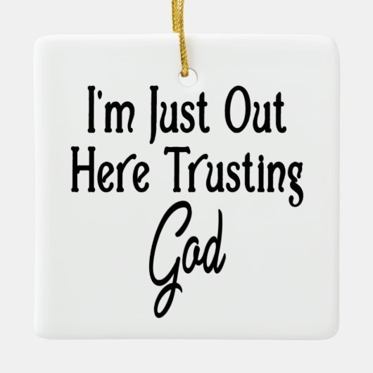 Ik ben hier alleen maar aan God. Keramisch Ornament (Voorkant)