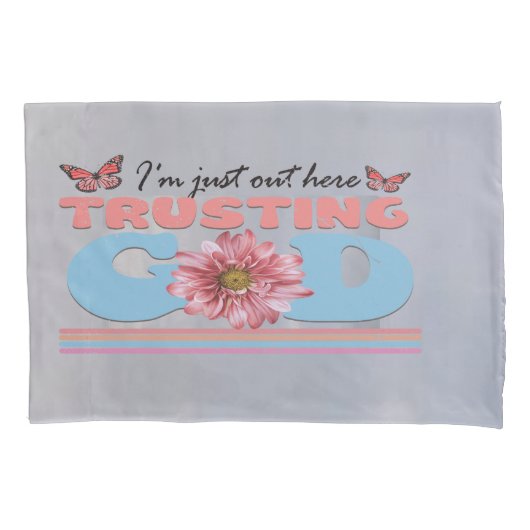 Ik ben hier alleen maar aan God Kussenslopen. Kussensloop (Voorkant-Links)