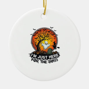 Ik ben hier alleen maar baas Halloween Geest Heks  Keramisch Ornament