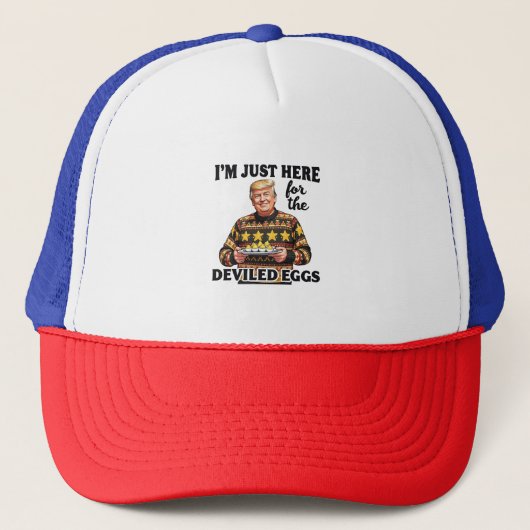 Ik ben hier alleen maar voor de deviled eggs Trump Trucker Pet (Voorkant)