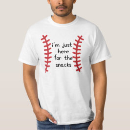 Ik ben hier alleen maar voor de snacks Sporty Mann T-shirt