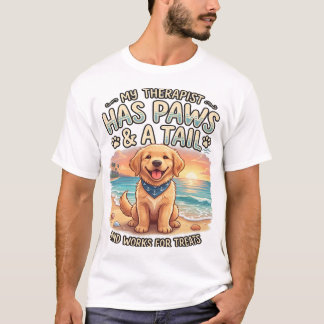 "Ik ben hier alleen om de honden te aaien" T-shirt