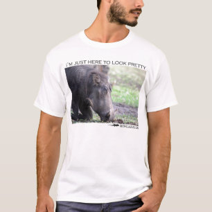 Ik ben hier alleen om  te lijken - warthog t-shirt