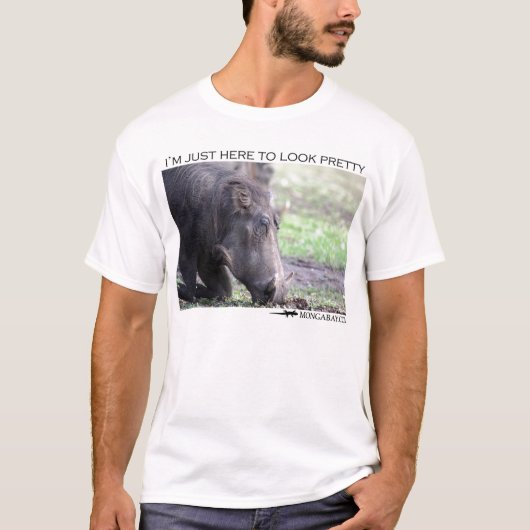 Ik ben hier alleen om te lijken - warthog t-shirt (Voorkant)