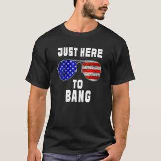 Ik ben hier alleen om zonnebrillen ons vlag 4th va t-shirt