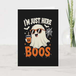 “Ik ben hier alleen voor Boos” spookontwerp (Blank Kaart