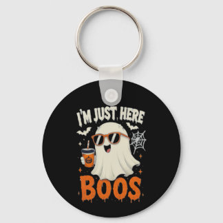 “Ik ben hier alleen voor Boos” spookontwerp Sleutelhanger