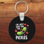Ik ben hier alleen voor de augurken sleutelhanger (Voorkant)