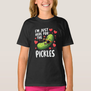 Ik ben hier alleen voor de augurken t-shirt