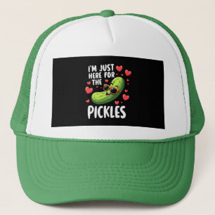 Ik ben hier alleen voor de augurken trucker pet