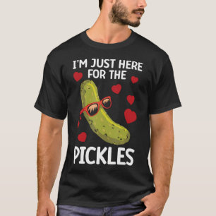 Ik ben hier alleen voor de augurken Voedsel Grappi T-shirt