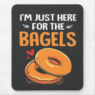Ik ben hier alleen voor de Bagels Joodse Eten Muismat