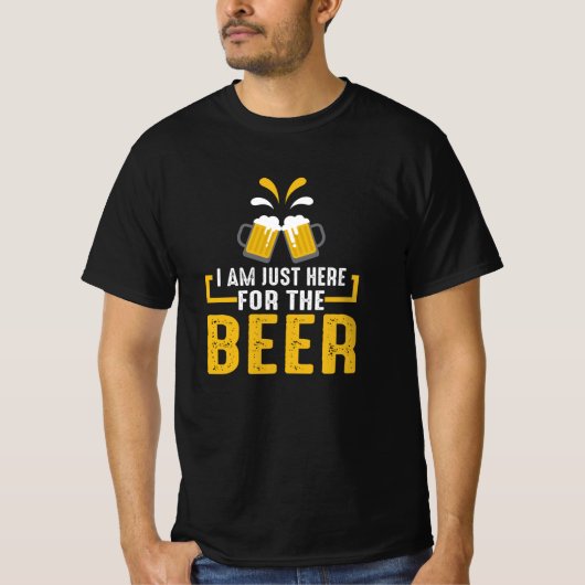 Ik ben hier alleen voor de Beer T-shirt (Voorkant)