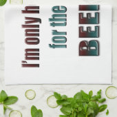 Ik ben hier alleen voor de Beer Theedoek (Gevouwen)