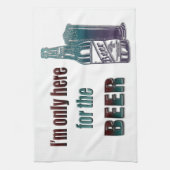 Ik ben hier alleen voor de Beer Theedoek (Verticaal)