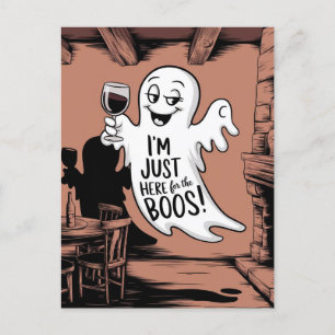 Ik ben hier alleen voor de boeken Funny Ghost with Briefkaart