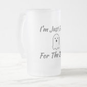 Ik ben hier alleen voor de boeken matglas bierpul (Voorkant links)