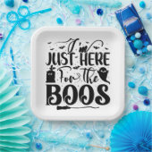 Ik ben hier alleen voor de boeken papieren bordje (Feest)