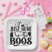 Ik ben hier alleen voor de boeken papieren bordje (Feest)