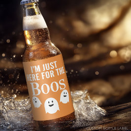 Ik ben hier alleen voor de Boos - Funny Halloween  Bier Etiket