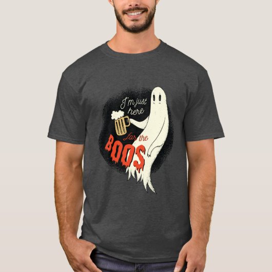 Ik ben hier alleen voor de Boos Funny Halloween Gh T-shirt (Voorkant)