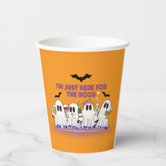 Ik ben hier alleen voor de Boos Funny Halloween Papieren Bekers