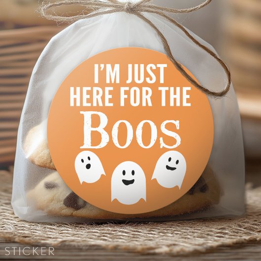 Ik ben hier alleen voor de Boos - Funny Halloween  Ronde Sticker