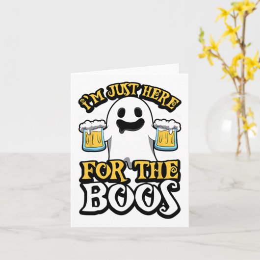 Ik ben hier alleen voor de Boos - Ghost Booze - Hw Kaart (Gele Bloem)