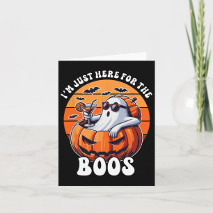 Ik ben hier alleen voor de Boos Ghost Funny Men Wo Kaart