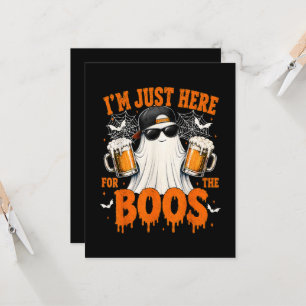 Ik ben hier alleen voor de Boos Grappige Halloween Kaart