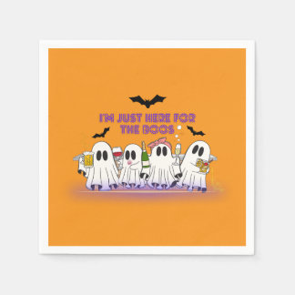 Ik ben hier alleen voor de Boos Grappige Halloween Servet
