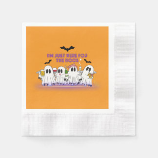 Ik ben hier alleen voor de Boos Grappige Halloween Servet