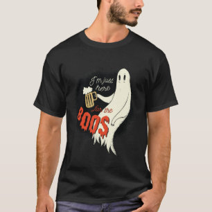 Ik ben hier alleen voor de BOOS GRAPPIGE Halloween T-shirt