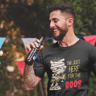 "Ik ben hier alleen voor de BOOS" Grappige mama Ha T-shirt