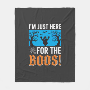 Ik ben hier alleen voor de Boos Halloween ontwerp_ Fleece Deken