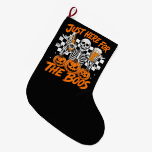 Ik ben hier alleen voor de Boos Halloween-skelet Grote Kerstsok