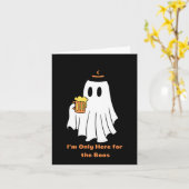 Ik ben hier alleen voor de Boos Halloween Spooky H Kaart (Gele Bloem)