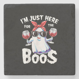 Ik ben hier alleen voor de Boos Halloween Women Gh Stenen Onderzetter