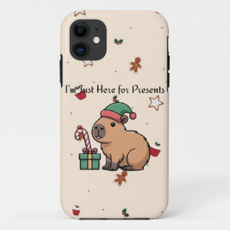 Ik ben hier alleen voor de cadeaus | Cute Capybara Case-Mate iPhone Case